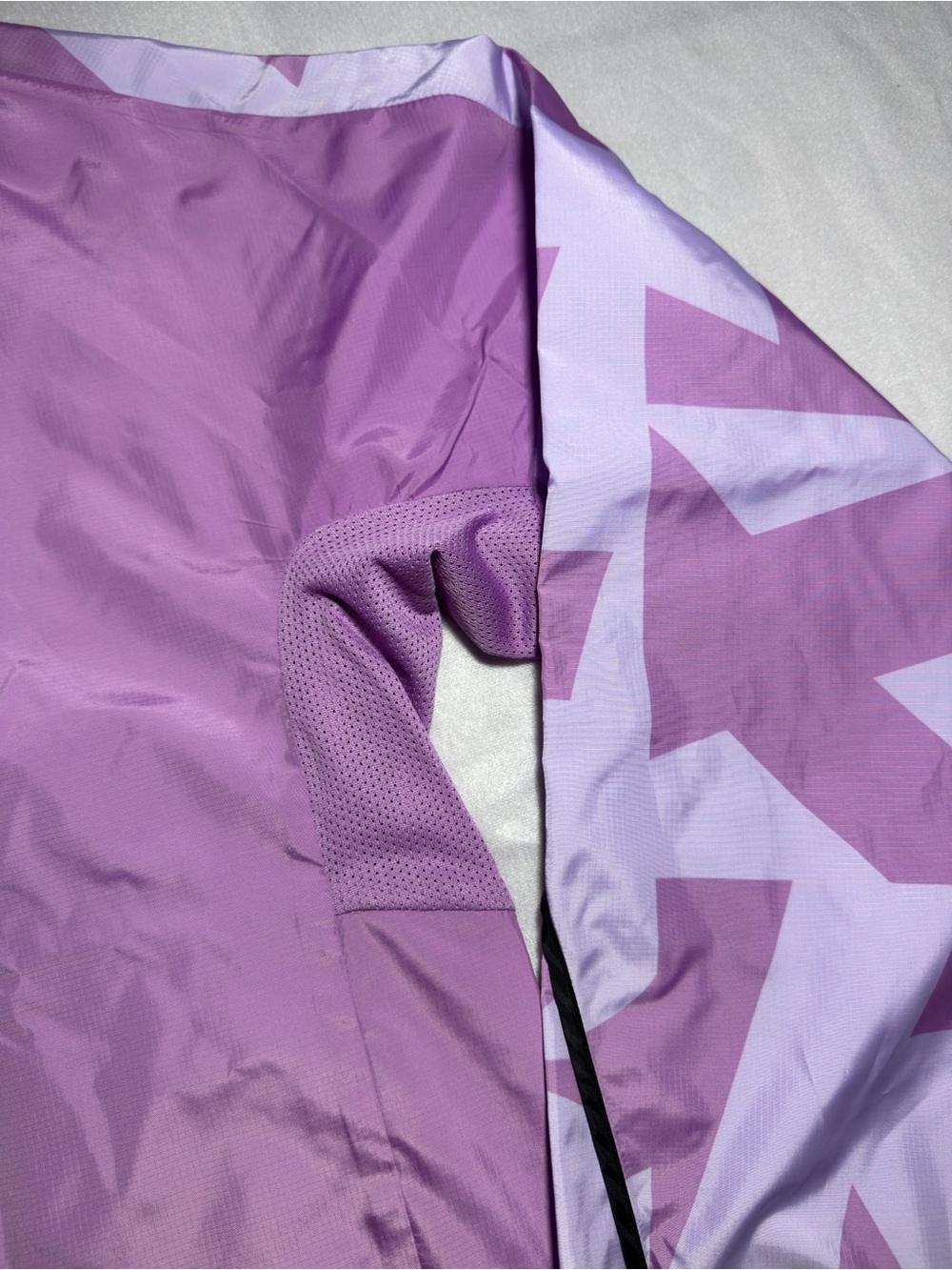 Adidas Terrex Women’s Trail Running Wind Jacket Purple Printed Size L JL9768 NWT - Picture 6 of 8